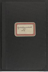 k.k. naturhistorisches Hofmuseum, Protokollbuch Intendanzakten 1913, Seite 1